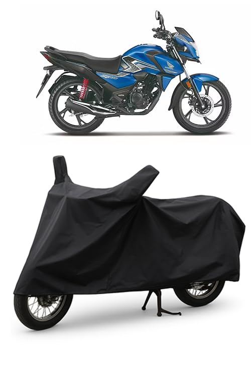Image of Daxo Waterproof Bike Cover for Honda SP 125 | All Weather Protection from Rain, Dust, UV Rays & Scratches with Mirror Pockets & Buckle Belt | SP 125 Bike Cover