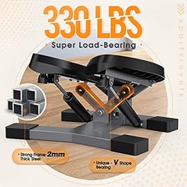 Sportsroyals Stair Stepper with Resistance Band and Vertical Climber Exercise Machine for Home, More Than 300lbs Weight Capacity