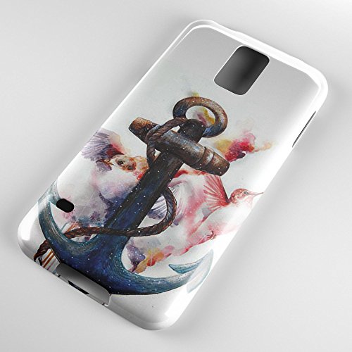 Anchor Birds - Carcasa protectora para Samsung S5 (plástico, resistente a los golpes, 360º), diseño de animales artísticos