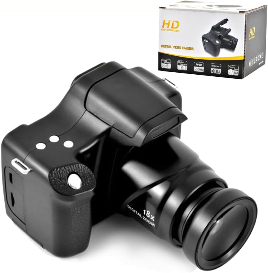 SINRAOEE 24 MP 18X High-Definition Digital 1080 FHD 3 Inch TFT LCD Screen Anti-Shake Digital Video Camera for Travel