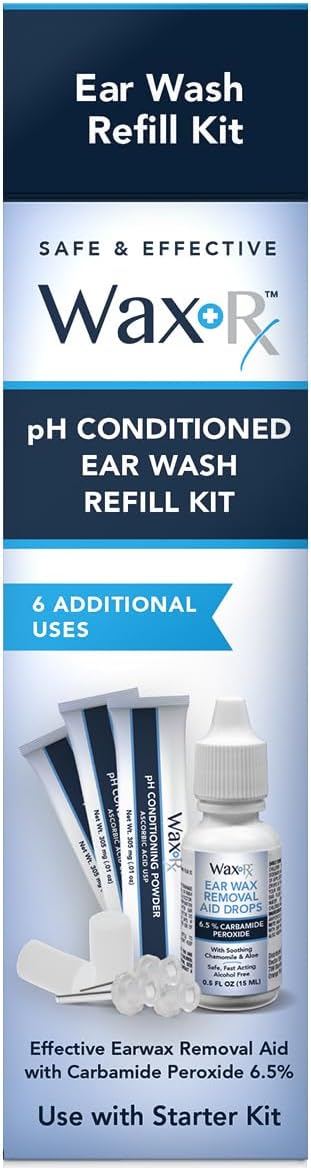 Doctor Easy Wax-Rx Ph Conditioned Ear Wash Refill Kit, 1.7 Ounce