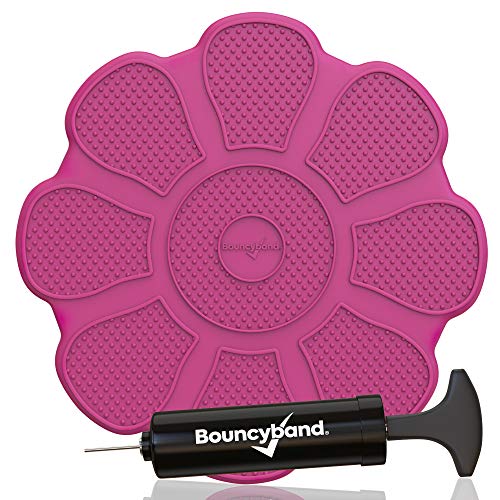 Image of Shaped Wiggle Seats by Bouncyband - Red Flower, 13 inchx13 inchx2.2 inch- Inflatable Sensory Cushion for Kids, Improves Student Productivity and Focus, Comes with Easy-Inflation Pump to Customize Firmness