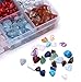 Gemstone Beads, BRCbeads Natural Chips 15 Color Assorted Box Loose Beads 7~8mm Crystal Energy Stone Healing Power for Jewelry Making(Plastic Box is Included)