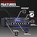 Pyle Wireless BT Stereo Amplifier - Multi Channel, 200 Watt Power, Home Audio Receiver System with FM Radio, BT, USB SD, AUX, RCA, Mic-in, BT and FM Antenna