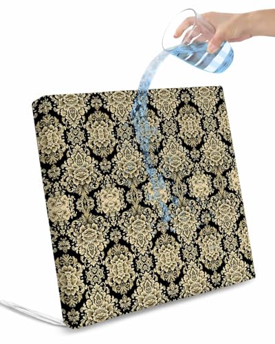 Hokiten Vintage Floral Boho Outdoor Cushion Chair Cover Set of 2 - Waterproof Couch Seat Covers, Retro Ethnic Tribe Abstract Art Patio Furniture Protector Cushions Slipcovers for Sofa/RV, 20