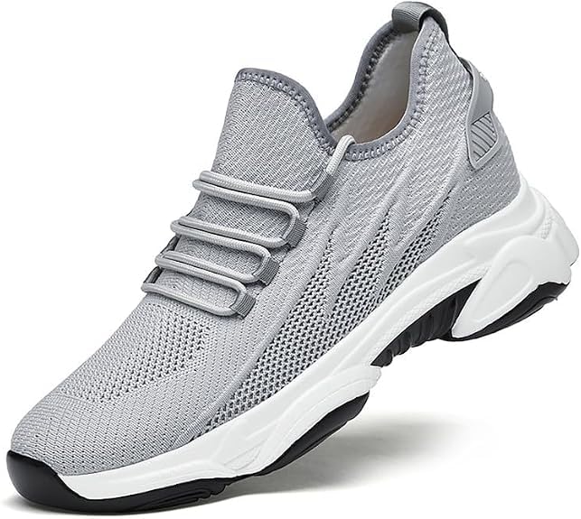 Men’s 4 Inches Hidden Height Boost Sneakers, Breathable Mesh Lightweight Casual Elevator…
