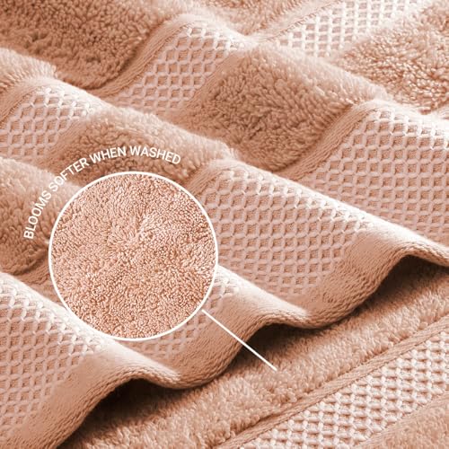 Image of Spaces 100% Cotton Towels for Bath | Towels for Bath Large Size | Bath Towel - Soft & Quick Dry | 600 GSM | 1 Piece Bath Towel for Men /Women | Hygro Collection | 75 cms x 150 cms - Light Brown