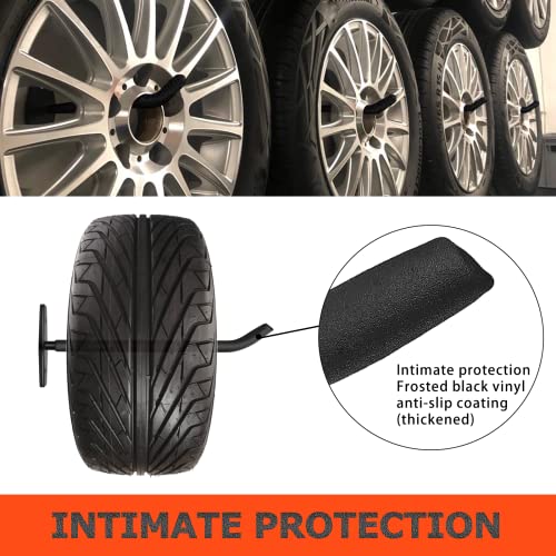 Sunvfafa Tire Rack Wall Mount, 10 Inch Large Garage Hooks Heavy Duty Storage, Ladder Hooks For Hanging, Garage Organizer For Garden Hose Holder, Folding Chairs, Power Tool, Bulk Items (88Lb, 4 Pack) #TOP3