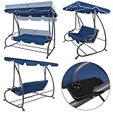 BB Sport 4-Sitzer Hollywoodschaukel Gartenschaukel klappbar mit Bettfunktion - 4