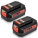 2Pack 40 Volt MAX 3.0Ah Lithium ion Replacement Battery Compatible with Black and Decker 40V Battery LBX2040 LBXR36 LBXR2036 LST540 LCS1240 LBX1540 LST136W 40V Cordless Power Tools Battery (Orange)