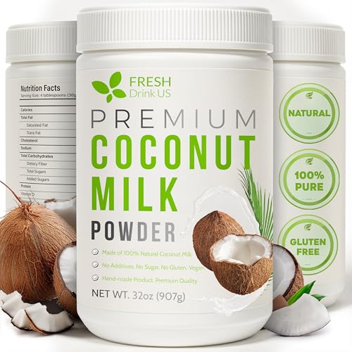 FreshDrinkUS, Coconut Milk Powder 2 lbs (32oz) – Creamy &