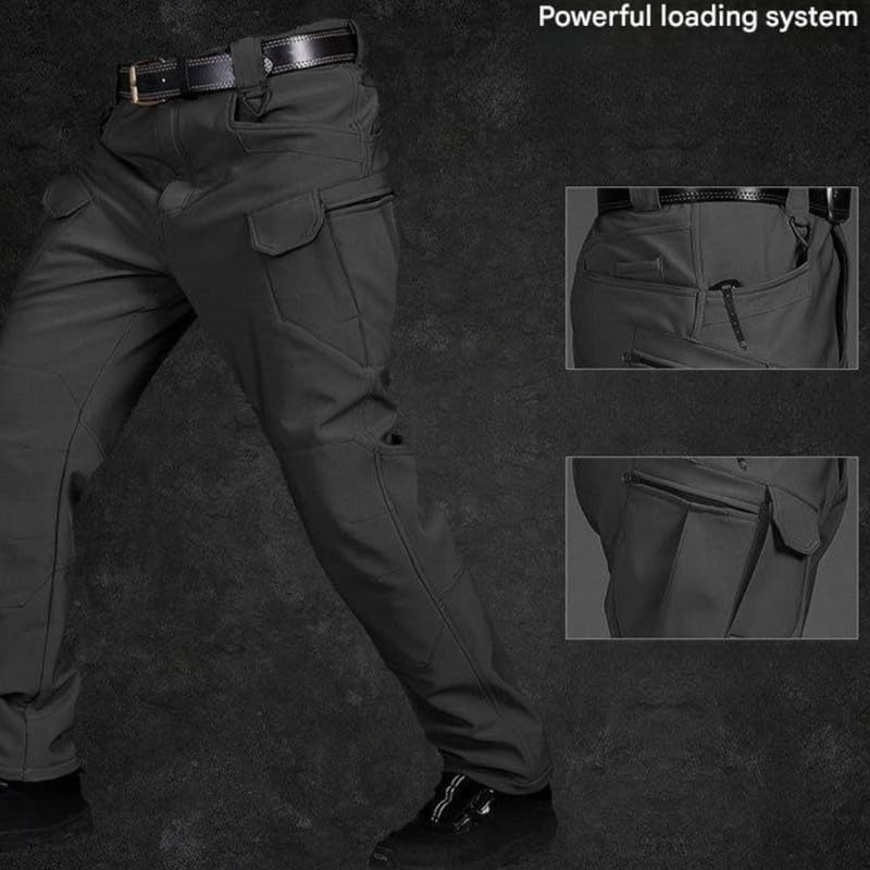 Image of Tactical Camouflage Pants - Men's Soft Windproof Waterproof Fleece-Lined Outdoor Assault Pants