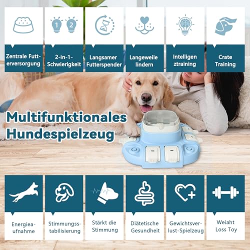 Dufuso Hundespielzeug für Beschäftigung, Intelligenz-Spiel, Hund, unverwüstliches Spielzeug für Hundenapf, Strategiespiel, Interaktives Training, Level 2 (mittelgroß)
