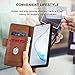 Jasonyu Flip Wallet Case for Samsung Galaxy Note 10 Plus,Leather Magnetic Folio Cover with Card Holder,Kickstand - TPU Shockproof Durable Protective Phone Case,Brown