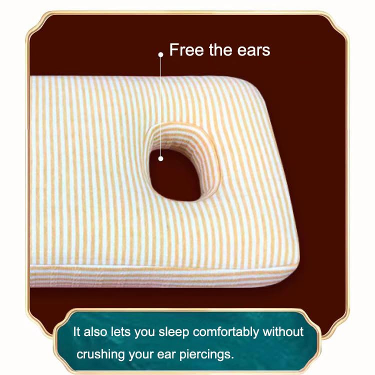 FOMIYES Ohrpiercing-Kissen – Donut-Kissen Mit Ohrloch Für Seitenschläfer, Dino-Design (33x24x12 Cm)