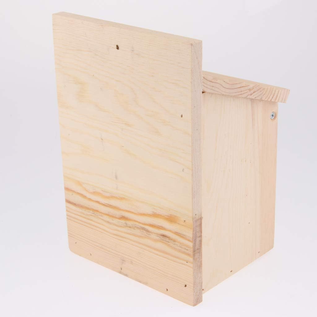 HTC18 Traditional Solid Wood Bird Nesting Box Hanging Tree Wall House Feed Station