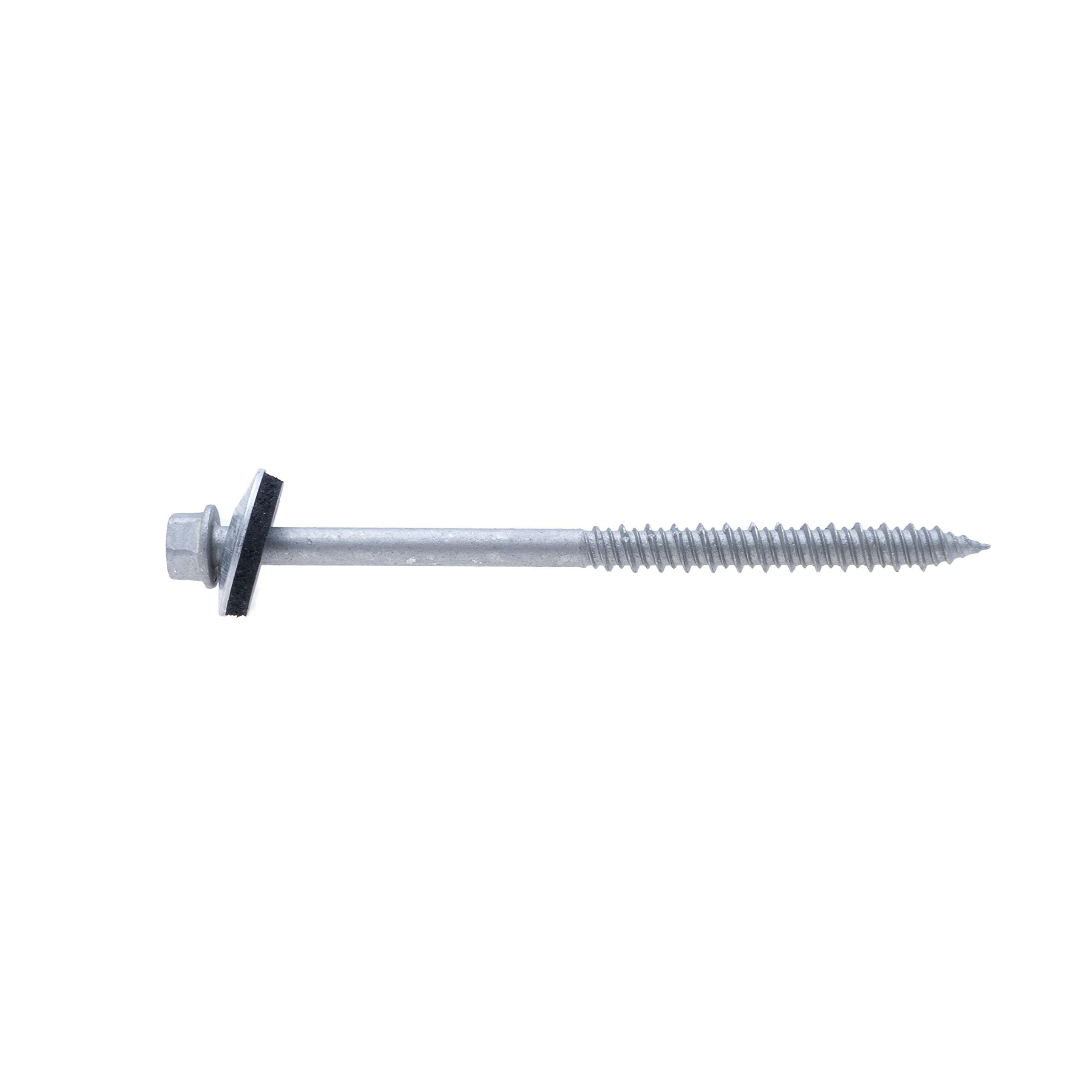 Tornillo Autorroscante de 115 mmpara Madera y Hormigón con Arandela Aluminio/EPDM Cabeza Hexagonal Acero al Carbono en Recubrimiento Cerámico de Fijación para Fijar Paneles Sándwich de Pared 25 Pcs