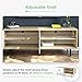 Novilla TV Stand for TV's up to 58 Inches, 53 Inches TV Console, TV Stands and Shelves Entertainment Center with Storage Cabinets & Open Shelf, White