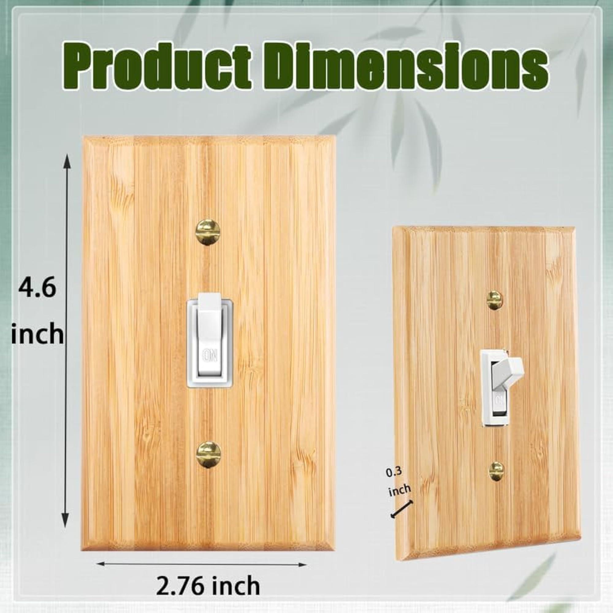 Solid Wood Light Switch Plate Cover
