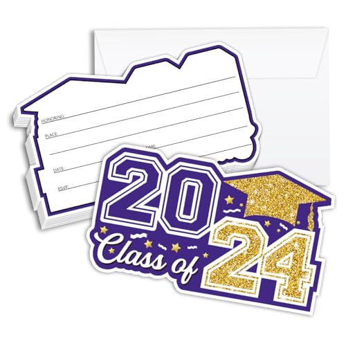 Graduation Announcement Card 2024, Graduation Party Decor Supplies, Funny Graduation Party Invitation Card With Envelope For Middle High School Or College Or Phd 2024, 20 Count Graduation Card