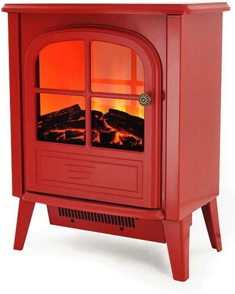 Electric Fireplace Wall Mounted Electric Stove Fireplaces Electric Fireplace Heater1800W Electric Fireplace Fire Wood Wood Burning Effect Flame Heating Stove Porta