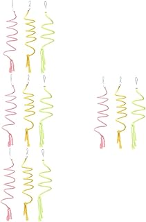 Mipcase 12 Pçs Brinquedos De Escada De Balanço De Papagaio Para Pássaros Brinquedos De Escalada Acessórios De Escalada Corda De Pássaro Suporte De Poleiro Espiral De Pássaro Corda De