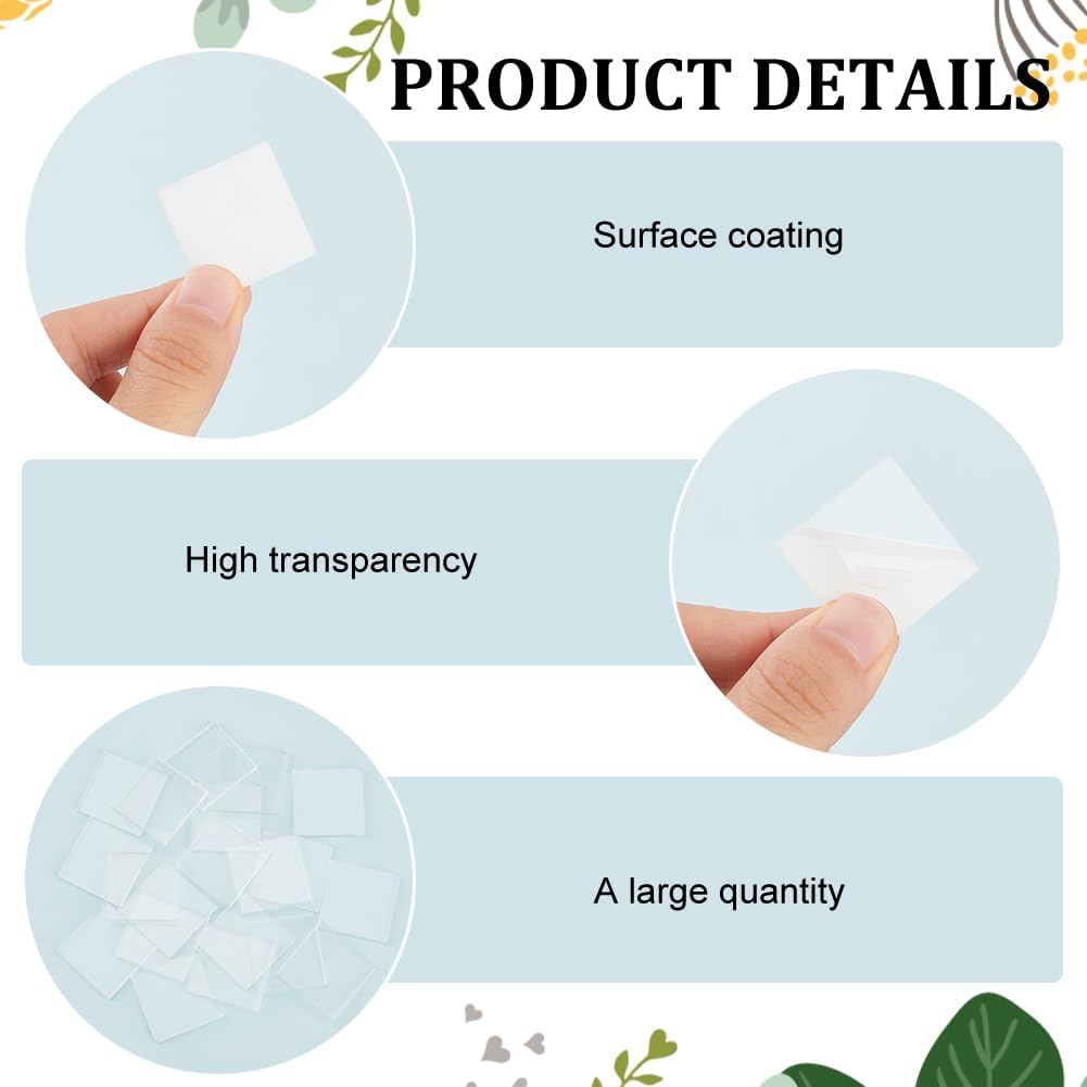FINGERINSPIRE 50 Pcs Clear Miniature Bases 1x1inch Square Acrylic Action Figure Display Bases 2mm Thick Miniature Bases Blank Acrylic Mini Square Base for Miniatures Wargaming Boardgaming Collectible image 4