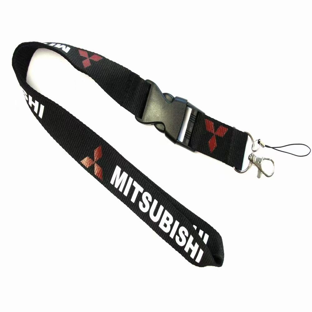 XYZNB Nylon Car Keychain Neck Straps Key Lanyard Car Accessories. For Mitsubishi Xpander, Delica, Colt, Montero Sport, Outlander, Xforce