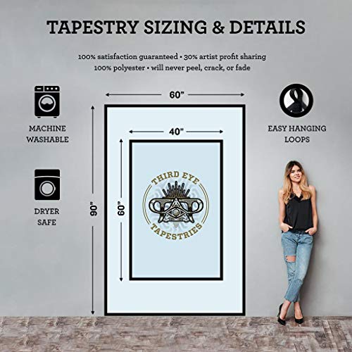 Third Eye Tapestries Mugwort Raven's Call Tapestry (90L X 60W) #TOP2