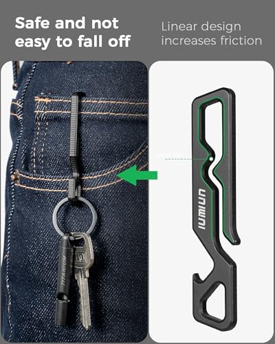 Image of Grade 5 Titanium Anti-Lost Pocket Key Clip for Pants Bags