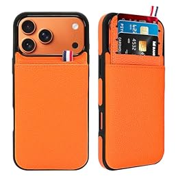 WPCase Wallet Phone Case for iPhone 17 Pro Max Case with Card Holder Orange