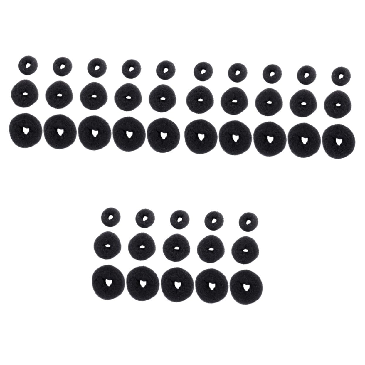 MAGICLULU 3er-set Unsichtbarer Haarknoten-maker-set Haarknoten-maker Für Frauen Haar-donut-former Haar-styling-tool Haarknoten-maker Mittlere Größe 15 Stück * 3
