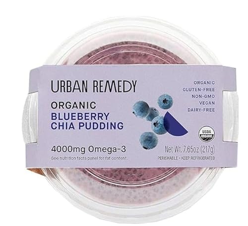 Urban Remedy Organic Blueberry Chia Pudding, Omega-3 Rich, Plant-Based Breakfast