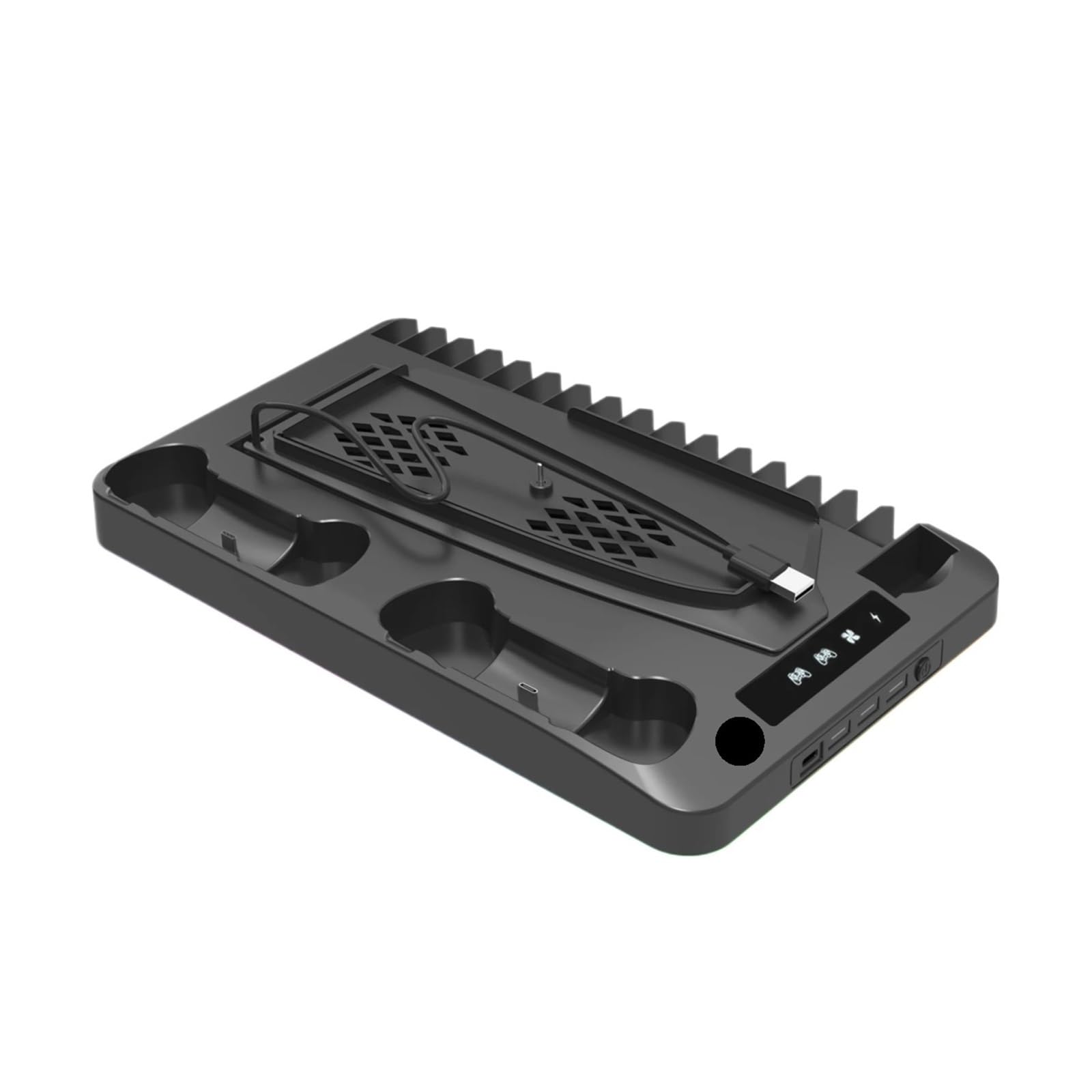 , Compatibile Con PS5, Con Supporto Di Ricarica For Maniglia For Rack Di Archiviazione For Dischi Di Gioco Con Effetto Luce A 7 Colori(Black)