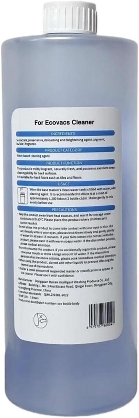 1000ml Pet Deodorizer. Compatible with Ecovacs T50 Max PRO Omni / T80 Omni / T80 MAX Omni / T80 / T80 MAX / X9 Vacuum Cleaners