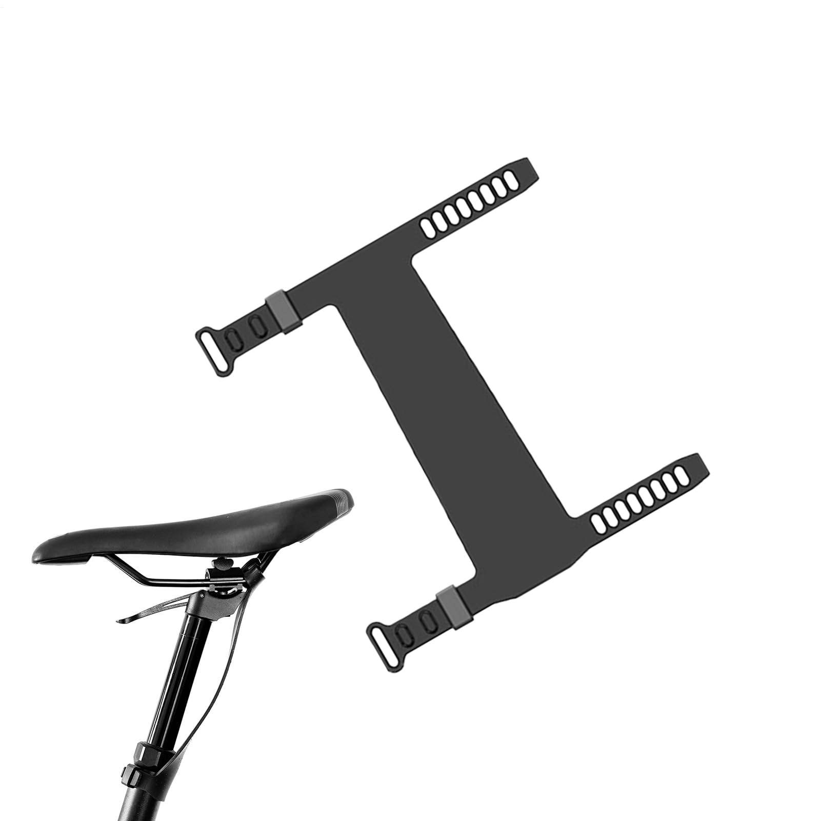 Guardabarros de sillín para bicicleta con funda de silicona elástica para tija 8