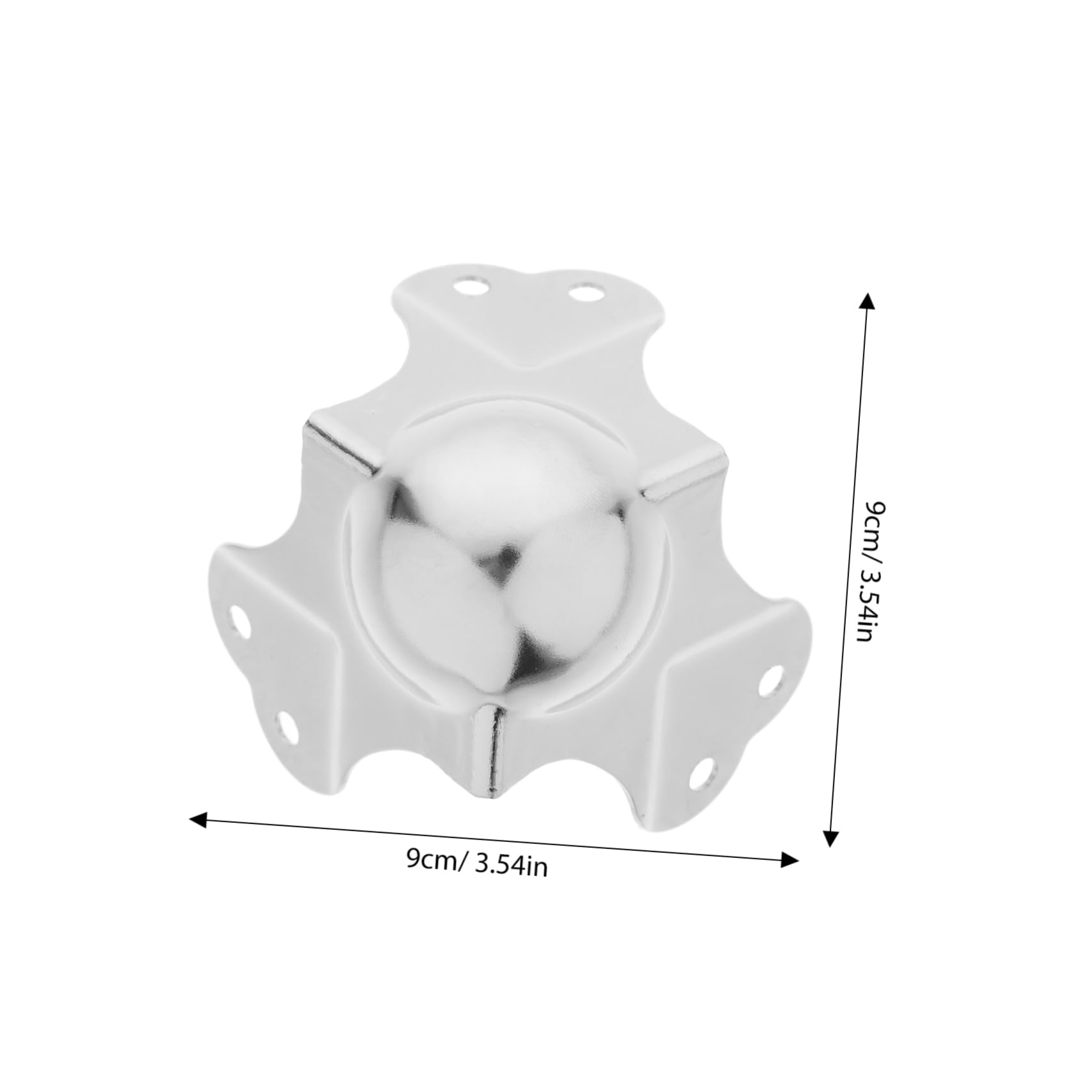 Unomor 10pcs Iron Luggage Corner Protectors Ball Corner Edge Protector Flight Case Hardware Silver Metal Corner Protector