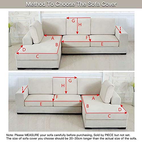 Deep Dream Couch Cover, Sectional Couch Covers, Sofa Covers for 3 Cushion Couch, Couch Cover for Dogs Pets Recliner Loveseat L Shaped, Anti-Slip Sofa Covers 28 x 82 Inch - Light Gray(Only 1 Piece)