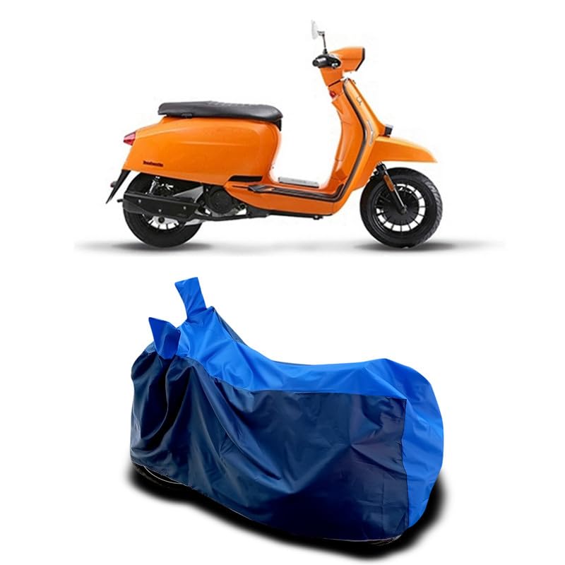 Image of DUFFEL-Two Wheeler Bike Body Cover Compatible for Lambretta V125 Bs6 Heat Protectio /UV-Rays /Birds Dropping /DustProof /Waterproof All Variants [Nevay Blue]