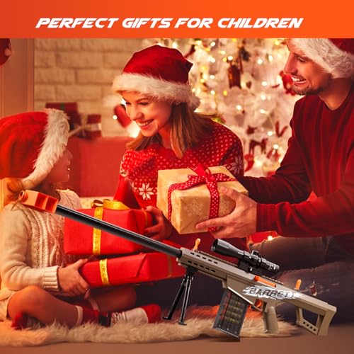 Bsyzyani HD Soft Bullet Toy Gun Dart Foam Pellet Blasters Shell Ejecting Shotgun Cool Stuff Gifts For Boy Age 8+ 9 10 11 12 Year Old Kid Shooting Game With Scope Sniper Rifle thumb #5