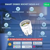 A1Z ZigBee Smart Steckdose mit Energieüberwachung, 10A, Fernsteuerung, Sprachsteuerung, Zeitplan & Timer, Kompatibel mit Alexa, Google Home, ZigBee Hub Erforderlich, Pack of 4 – Ansicht 2