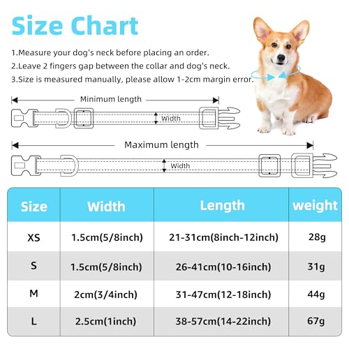 Personalisiertes Hundehalsband, Bestickt mit Namen und Telefonnummer, Weiches Neopren Gepolstert,Verstellbar für Kleine, Mittelgroße,Große Hunde
