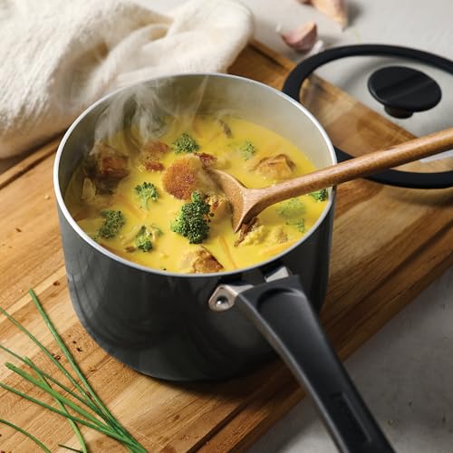 Image of Tramontina Ceramic Non Stick 6-Piece Nesting Sauce Pan Set - Dark Gray
