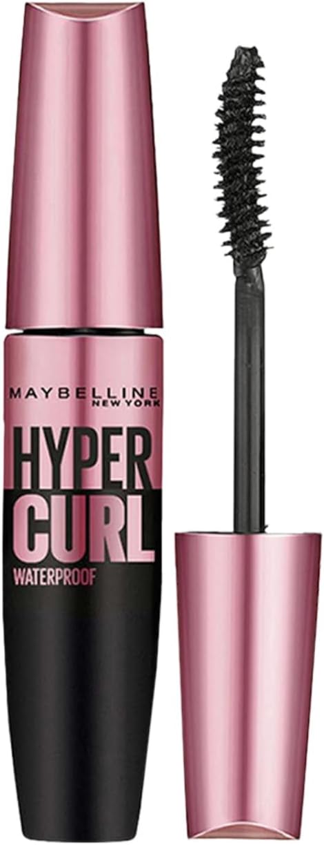 Maybelline New York Mascara, Highly Pigmented Colour, Long-lasting, Waterproof, Hypercurl , Black, 9.2ml