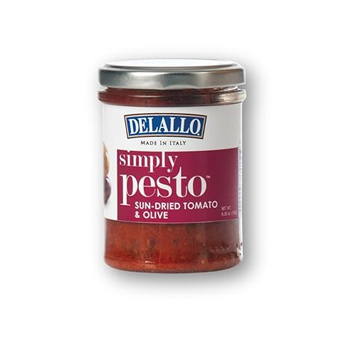 Miniatura 6 de DeLallo Pesto de tomate y oliva secado al sol, tarro de 6.35 onzas, hecho con aceite de oliva virgen extra, hecho en Italia, para untar gourmet,
