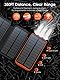 Solar Powerbank 20000mAh,Solar Ladegerät mit 3 Kabel QC4.0 22.5W USB C 20W Schnellladefunktion, mit 4 Solarpanels und 3 LED Taschenlampe für Smartphones Tablets Camping