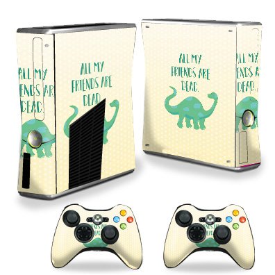 MightySkins Skin Compatible with X-Box 360 Xbox 360 S Console - All My Friends are Dead | Protective, Durable, and Unique Vinyl wrap Cover | Easy to Apply, Remove, and Change Styles | Made in The USA