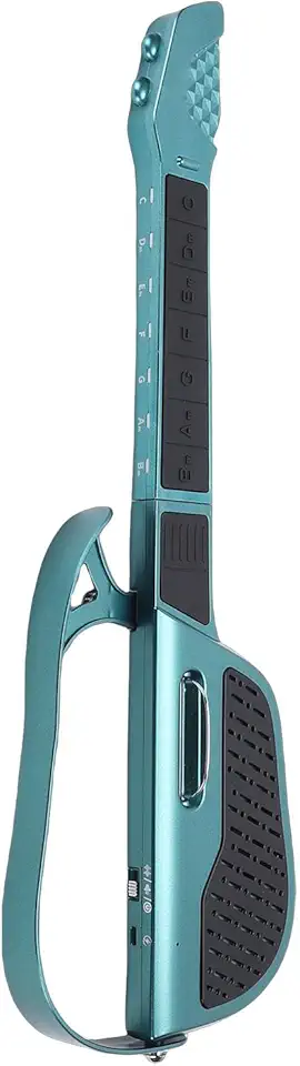 Asixxsix Guitarra inteligente sem cordas, dobrável, ideal para viagens e apresentações solo, com acordes sem cordas,fácil de tocar, para crianças, adolescentes e adultos iniciantes. (GREEN)