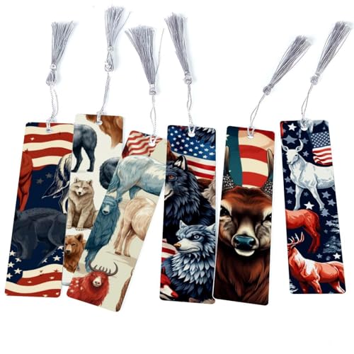Marque-page fluide animaux drapeau américain cadeau lecteur