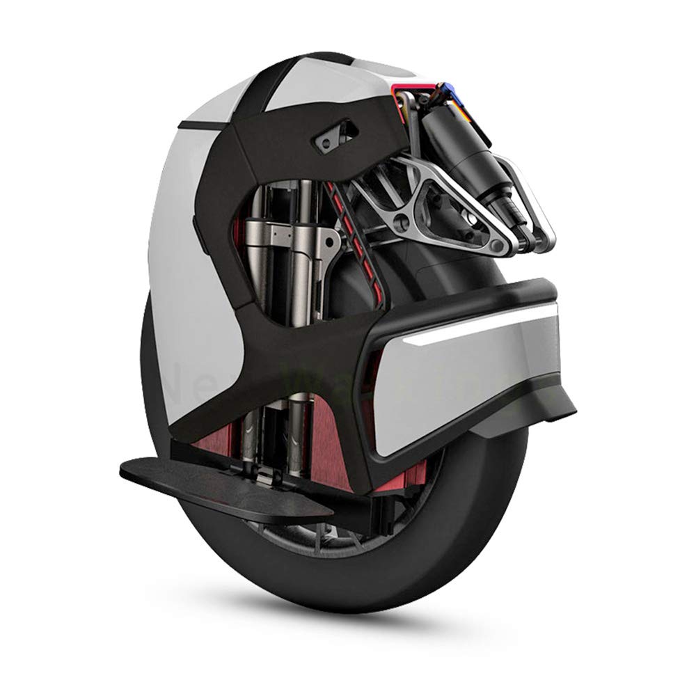 KINGSONG KS-S18 Ciclomotor Eléctrico, Adulto, Blanco, Motor de 2200W, Autonomía de hasta 100km, Velocidad Limitada de 25km/h, Neumático Hinchable de 18", Altavoz y Bluetooth